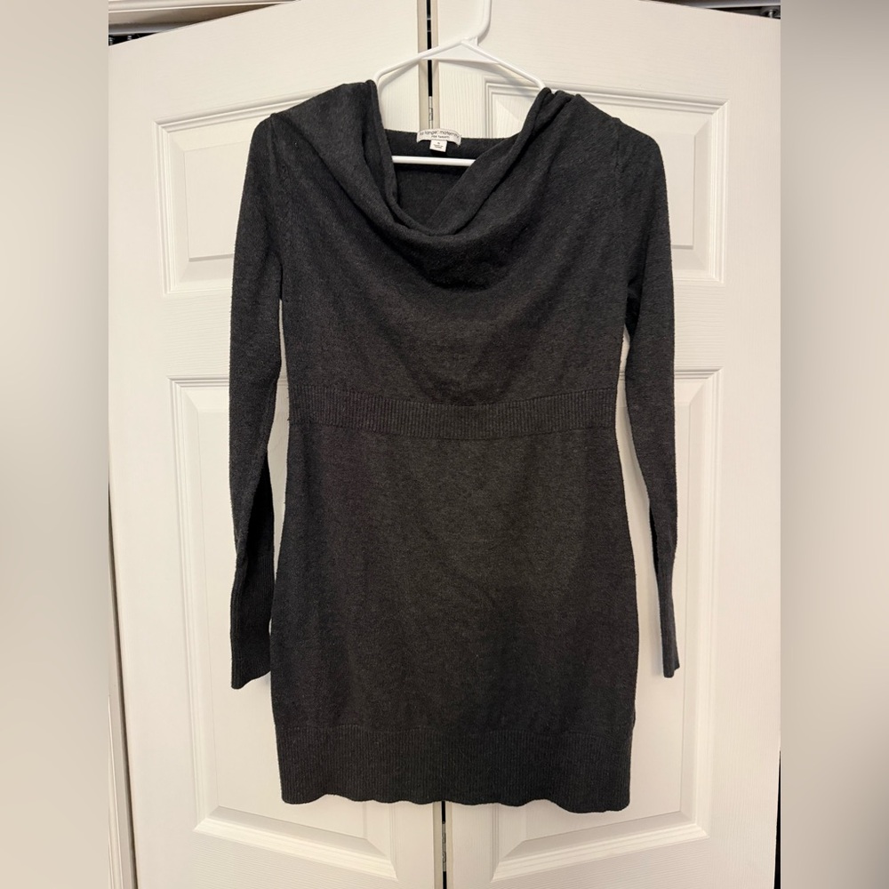 Liz Lange Charcoal Sweater Maternity Dress